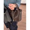 Casual Commuter Bucket Bag Autumn and Winter New Retro Messenger Bag Retro Large-capacity Portable Shoulder Bag Women