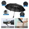 Linnuim Folding Folds in 3 Shape Memory Automatic Opening and Closing in 1 Second Improved 10 Ribs 105cm Umbrella Large Durable Even in Strong Super