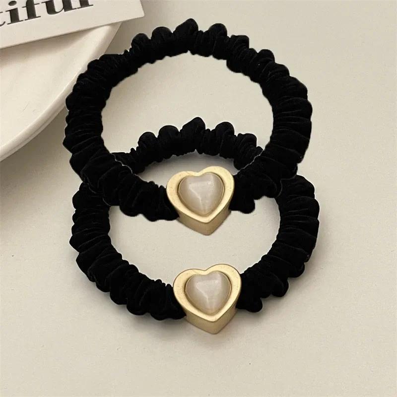 

2 шт. Новая корейская резинка для волос в форме сердца для женщин, девочек, детей, эластичные резинки для волос, резинки для волос, кольца, веревка для волос, аксессуары для волос, резинка-скранчи