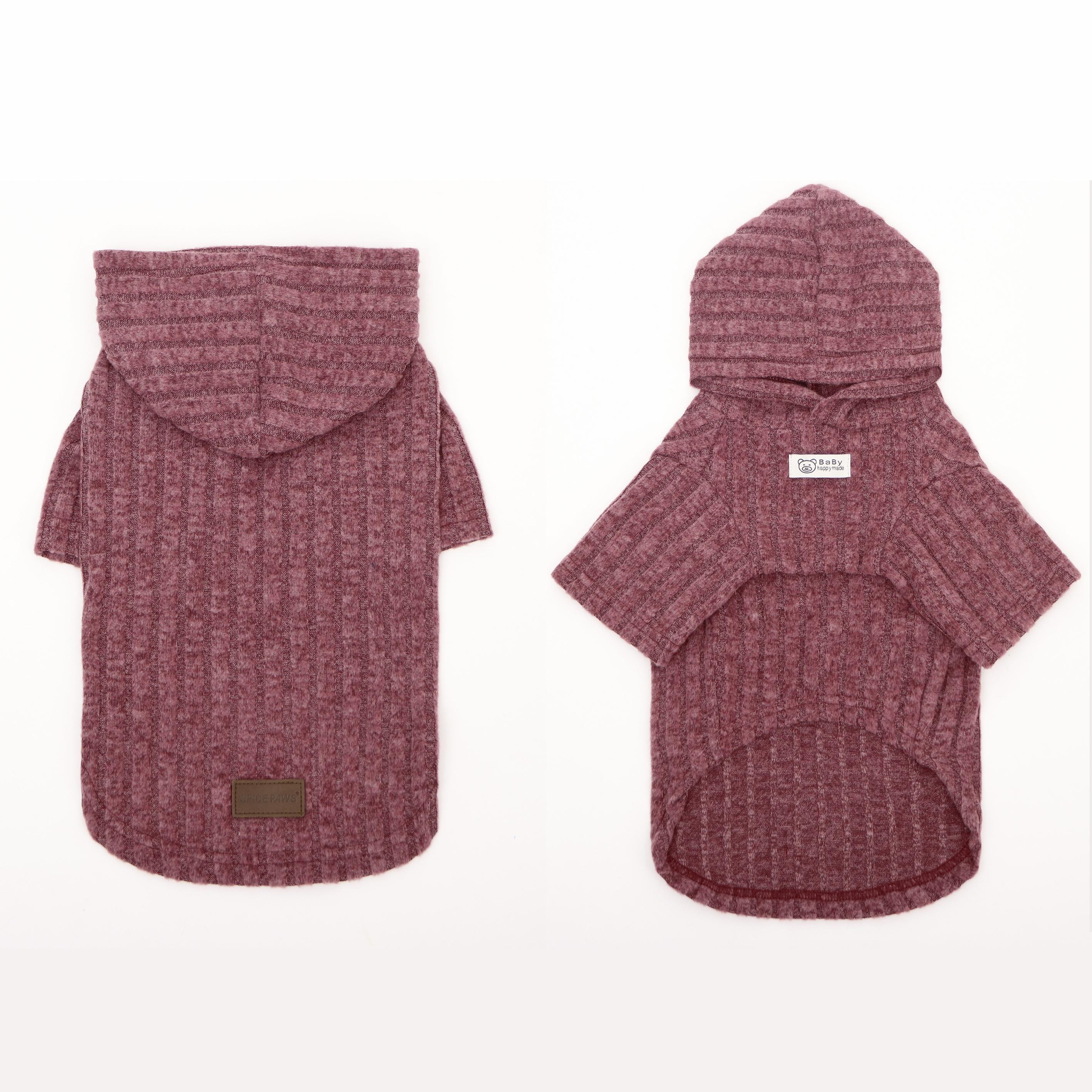 

Бордовая толстовка с капюшоном для питомца, Теплая зимняя толстовка для собаки, Толстовка с капюшоном для собаки/кошки, Мягкая теплая одежда для мелких и средних собак и кошек XS（old） бордовый