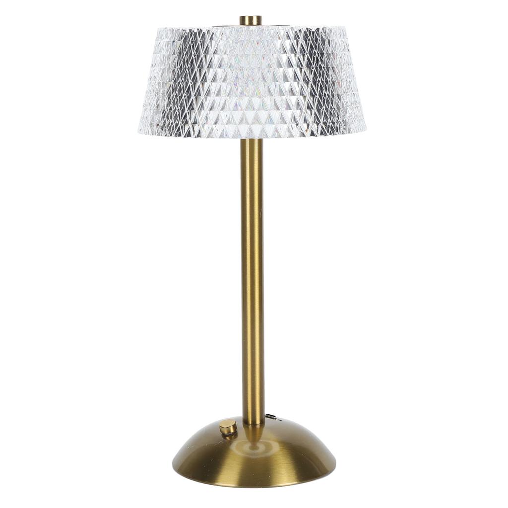 Dimmable Crystal Table Lamp 3 Color Changing Touch Control LED Rechargeable Desk Lamp for Bedroom