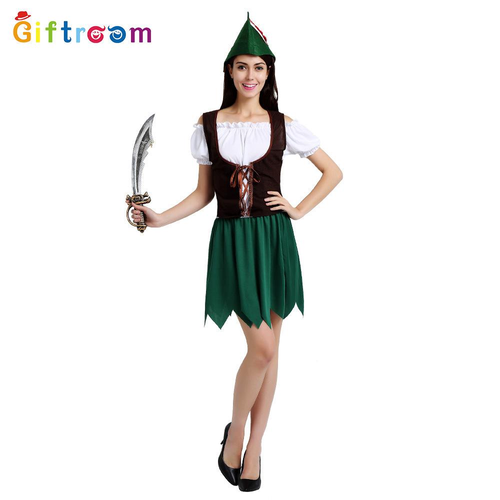 

Унисекс костюм Питера Пэна на Хэллоуин 2023 для пар, идеально подходящий для тематических вечеринок, из полиэстера B