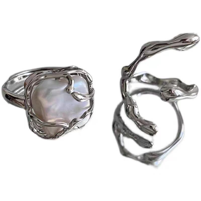 Moonlight Forest: Elegant Pearl Fairy Ring for Women – Unique Design with Fashionable Charm