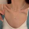 Stainless Steel Double Necklace Simple Double Chain Casual Snake Chain Silver Stylish Women Gift Present Daily Jewelry [Mesaro]