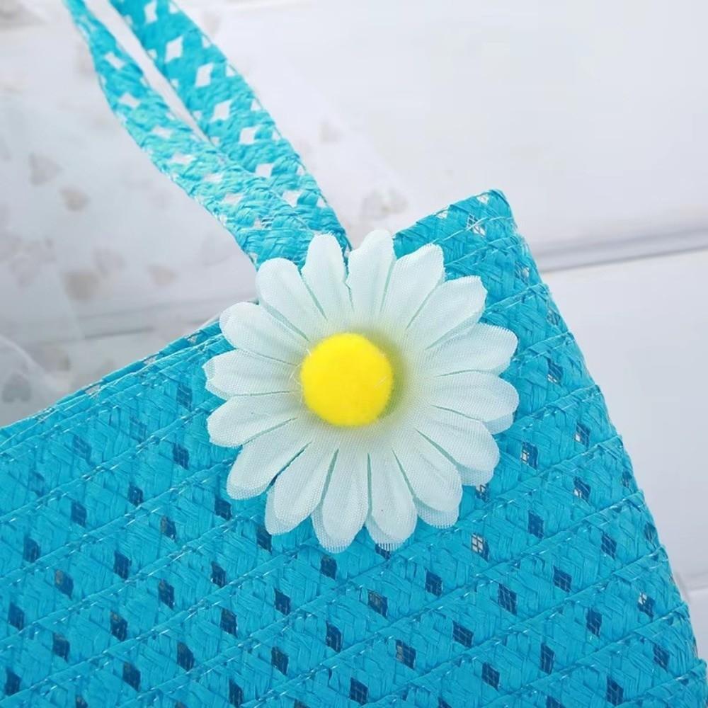 2Pcs/Set Flower Design Children Beach Hats Set Sun Hat Sun-protective Hat Kids Summer Holiday