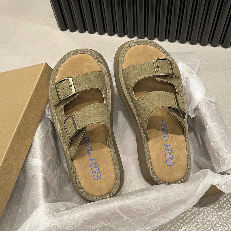 Stilvolle Lässige Hausschuhe Mit Flachem Verschluss Für Damen Sommer Outdoor Mode In Schwarz Khaki Rosa Und Braun