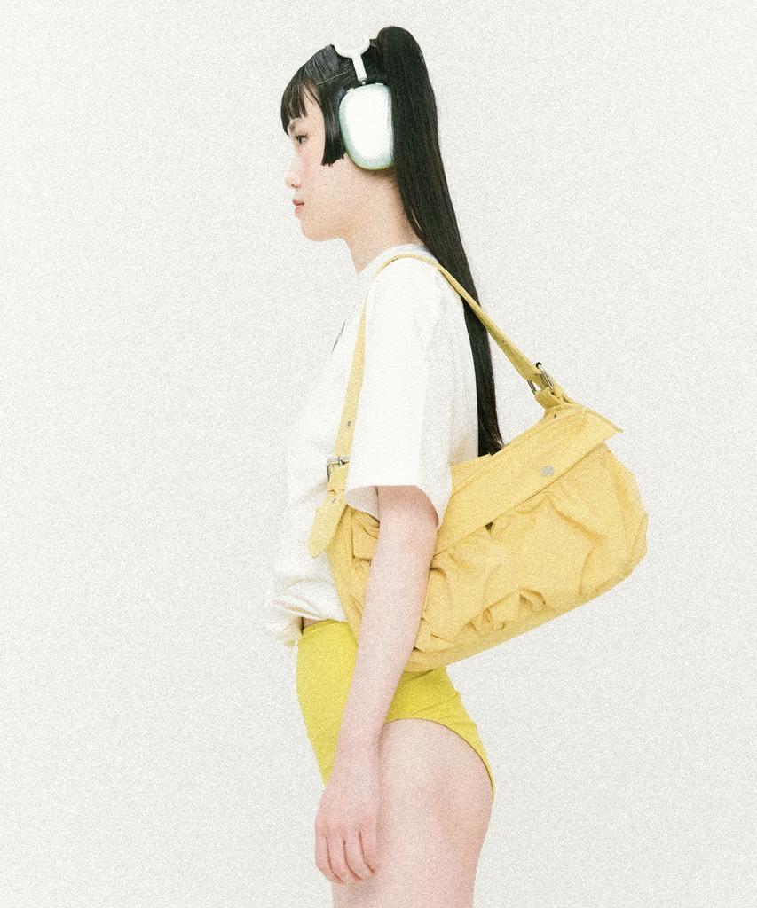 Ccorie Cargo Two-Pocket Shoulder Bag Yellow