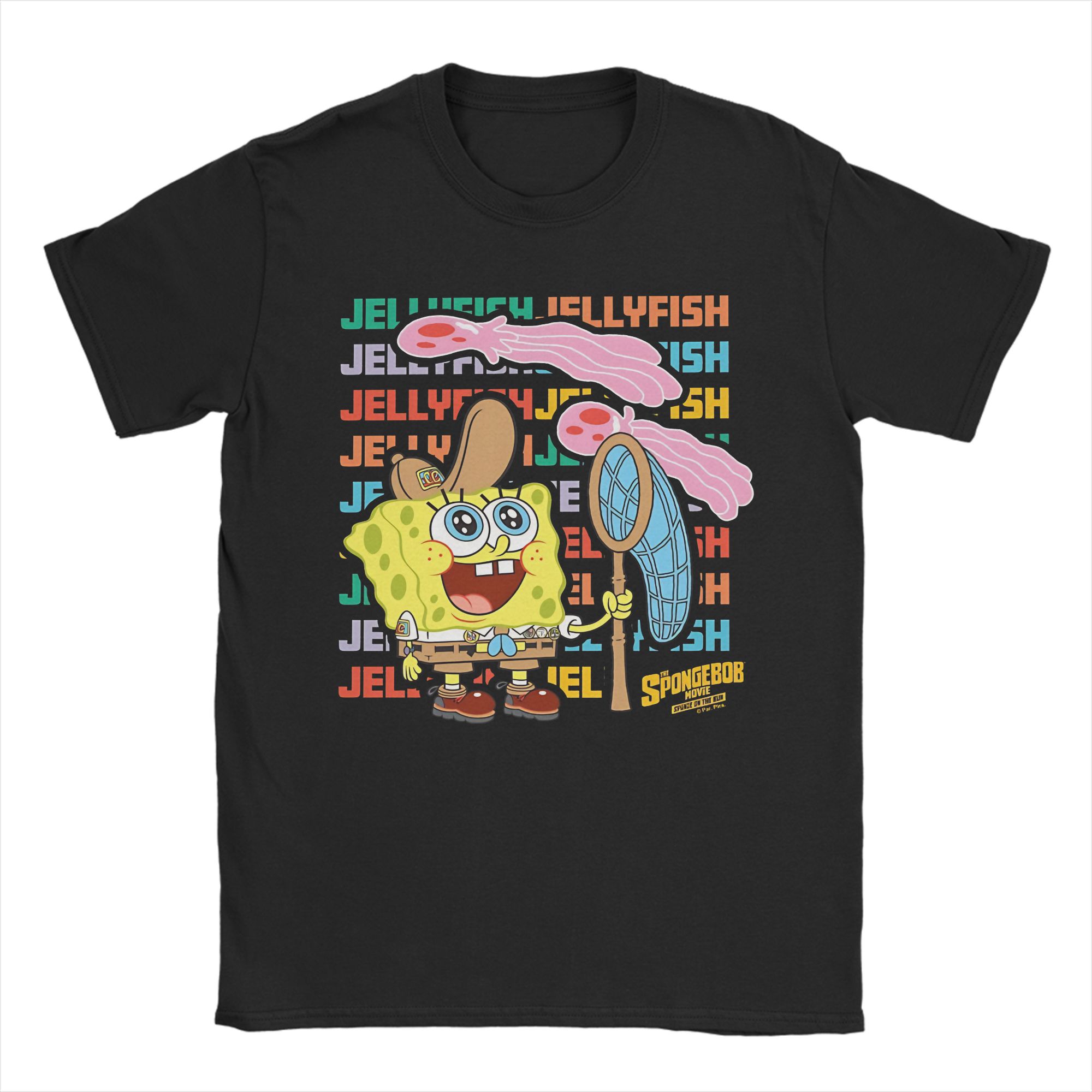 

S-Spongebobs T-Shirt Summer Pure Cotton T-Shirts For Couple Harajuku Casual Tshirt Short-Sleeved Streetwear Clothing - Men s... S разноцветный