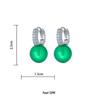 Retro Green Pearl Earrings: High-End Chinese Style Studs for Luxury and Versatile Fashion