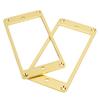 2 Stück E-Gitarren Pickup Ring Metall Flacher Montagerahmen Musikinstrument ZubehörGold