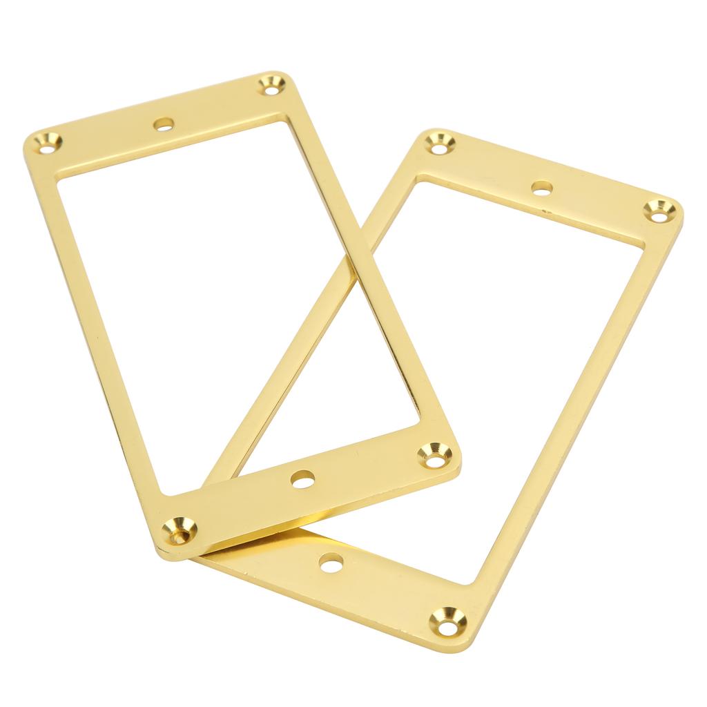 2Pcs Electric Guitar Pickup Ring Metal Flat Mounting Frame Musical Instrument AccessoriesGold