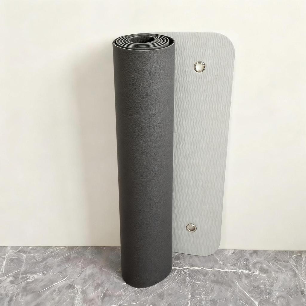 Damen Rutschfeste TPE Yogamatte: Verdickte, stoßdämpfende Aerobicmatte für Heimfitness