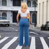 High-Waisted Wide Leg Straight Cut Jeans Women - Loose Fit Flowy Drape Slimming Effect Korean Style Denim Pants