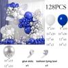 Royal Blue Balloons Garland White Silver Balloon Arch Kit Graduation Wedding Anniversary Home Birthday Party Decoration Globos