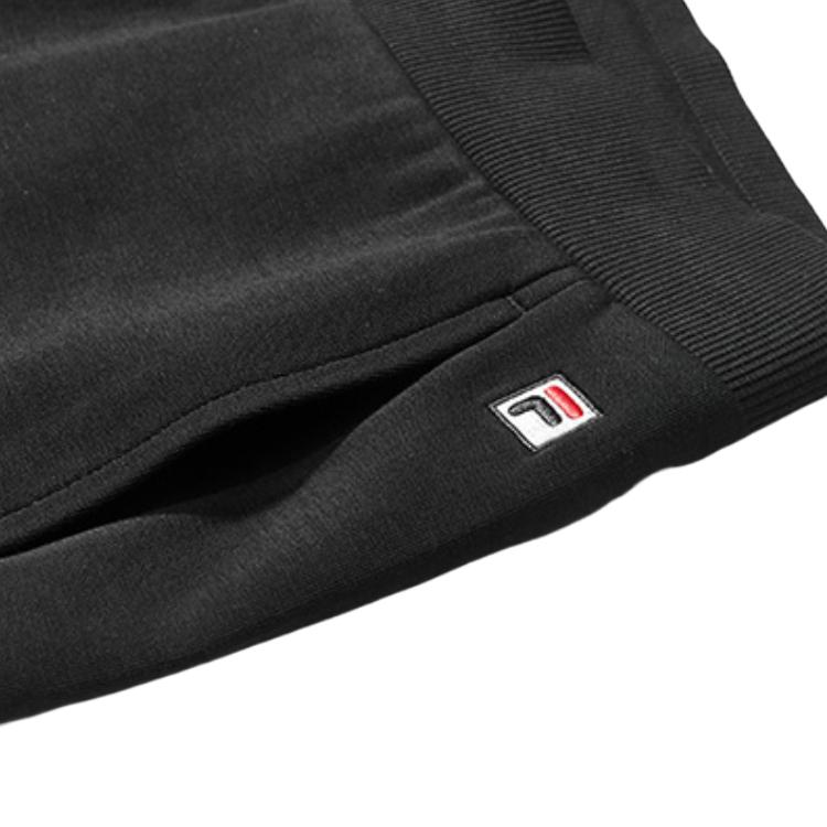 Fila Classic Solid Color Knitted Sports Pants Women Bottoms Black F11W018619F-BK