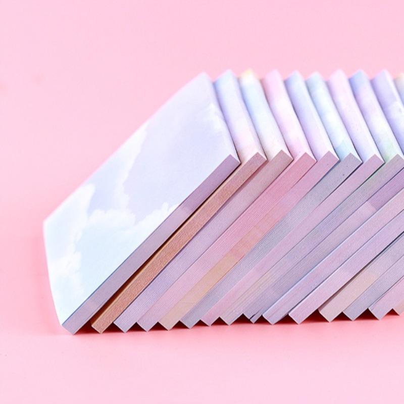 50 Sheets Colorful Starry Sky Stickers Sticky Notes and Stickers Leave A Message for Sticky Notes Student Office Stationery Supplies