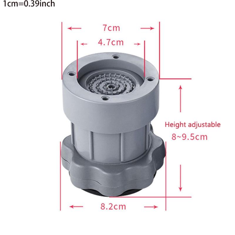 4 Stück Waschmaschinen-Füße Anti-Vibrations-Pads Höhenverstellbar Anti-Rutsch-Pad Bodenschutz Möbelschutz