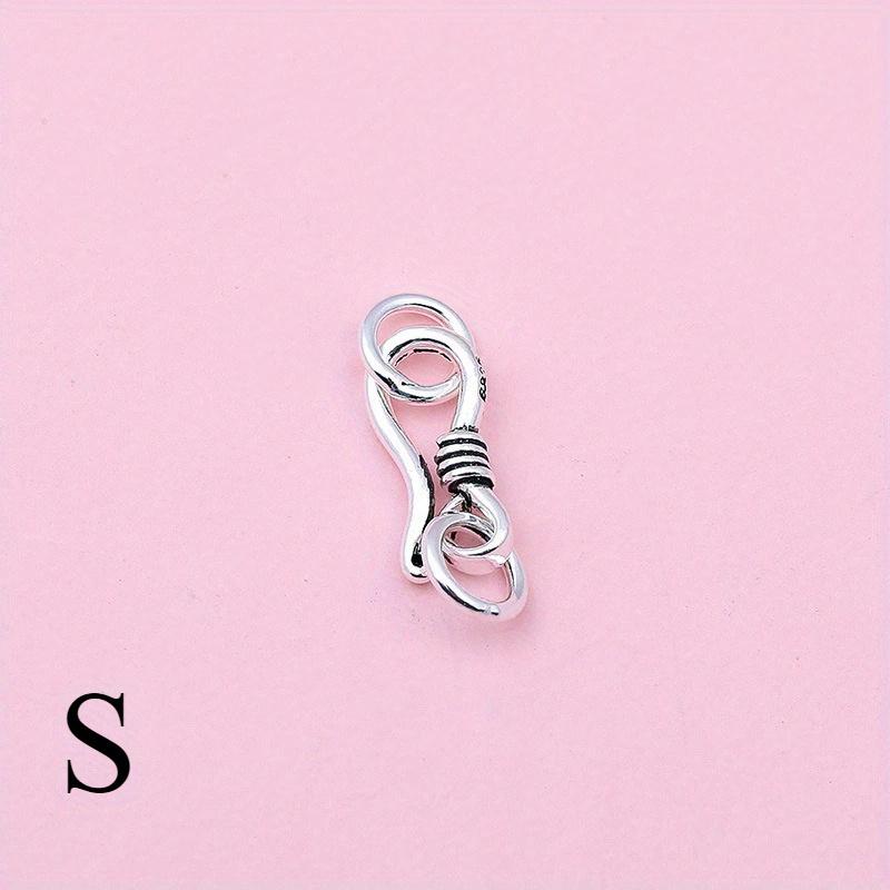 

1 шт. S-образная застежка-крючок с ушком в виде рыбки и закрытым соединительным кольцом для изготовления ожерелий, браслетов и других ювелирных изделий своими руками Silvery Grey-S