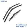 3PCS For Ssangyong Kyron Facelift 10 2007-2011 22"+19"+12" Front Rear Wiper Blades Windshield Windscreen Window Cutter Accessories 2008 2009 2010 2011