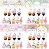Soft Plush Bear Sushi Keychain Set Lovable Japanese Anime Characters For Gifts