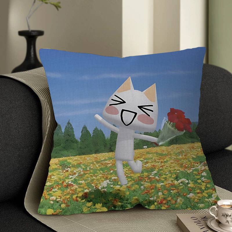 Babaite Inoue Toro CUTE Cat Personalized Picture Text Home Decorative Pillows Household Gifts 45x45cm