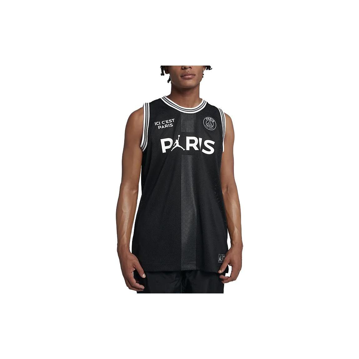 Air Jordan x PSG Ici Cest Paris Jersey Black Men s BQ4207-010 XXL