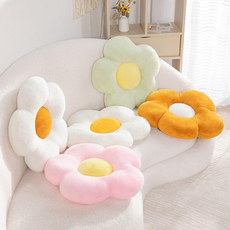 Flower Circular Shape Cushion Soft Nap Chair Pillow Ideal for Office Classroom Bedroom Floor Use Winter Thickened Decoration