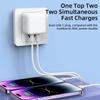 Phone Quick Charger Dual PD 10W Mobile Phone Charging Head USB Wall Charger for iPhone Samsung US EU UK Plug Travel Charger