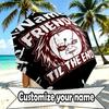 Custom Name Personalized Bride of Chucky Print Umbrella, Auto Open Close, 8‑Rib Sturdy Frame, Commute Camping Hiking Use, Birthday Gift