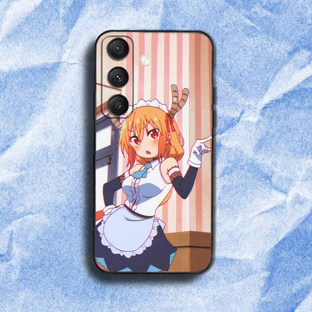Miss Kobayashi D-Dragon Maid Phone Case For Samsung S 25,24,23,22,30,21,10,9,Ultra,Plus,Lite,FE,4,5G Black Soft Case
