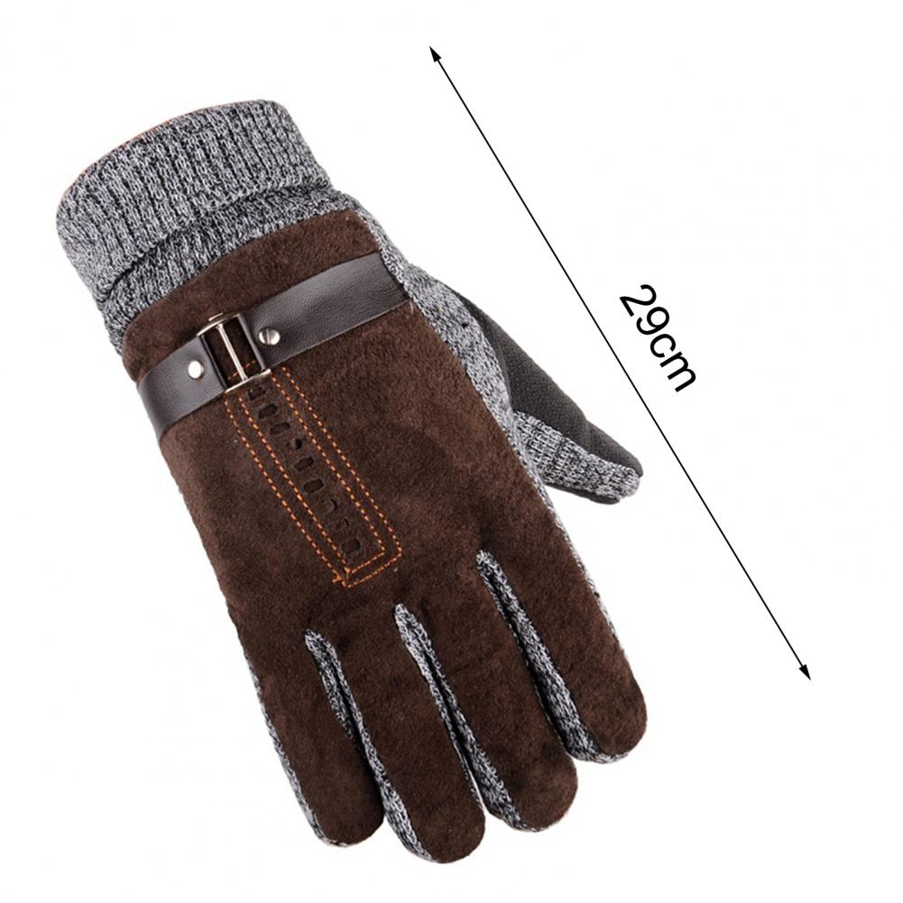 1 Pair Men Gloves  Chic Anti-pilling Winter Gloves  Wear-resistant Men Winter Gloves