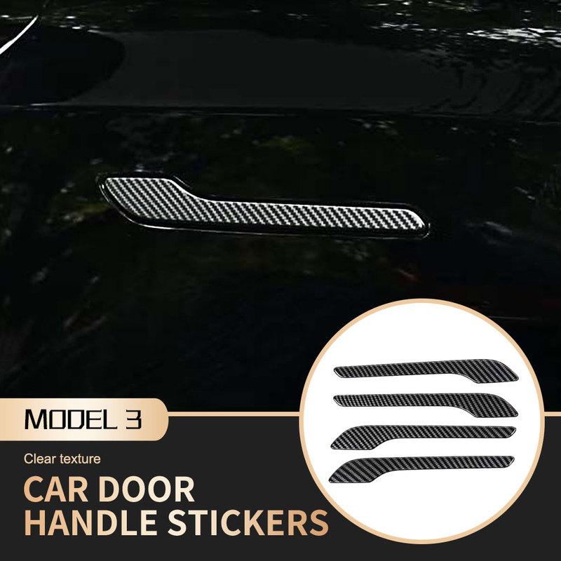 For Tesla Model 3/Y 2017- Exterior Door Handle Decorative Strip Car Door Handle Anti Scratch Protective Sticker Accessories
