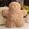 Christmas Gingerbread Man Series Plush Snowflake Brown Festive Decorations Doll Kawaii Toy Soft Pillow Cushion Gift For Children