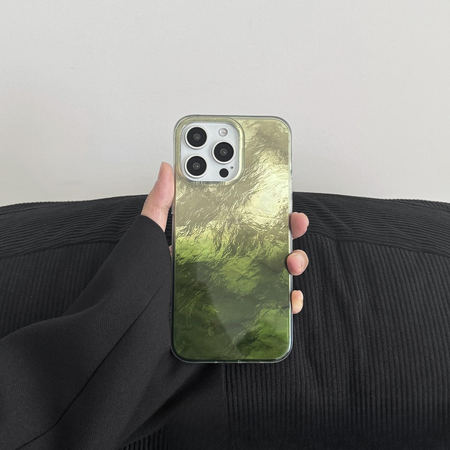 

Простой чехол для телефона Apple 16promax с рисунком из фольги, iPhone 15 Всесторонний 14/13 для пар domestic model Consult customer service