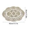 2Pcs French Embroidered Lace Placemats Table Mat Vintage Minimalist Style Coffee Coaster Wedding Kitchen Dining Table Cup Plate