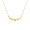 Stylish And Simple 18K Gold Xiaoxiangfeng Collarbone Chain High-End Titanium Steel Pentagram Pendant Necklace Female