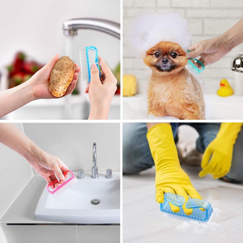 Hand Fingernail Scrub Cleaning Brushes Manicure Tools Scrub Brushes Kit for Toes and Nails Men Women