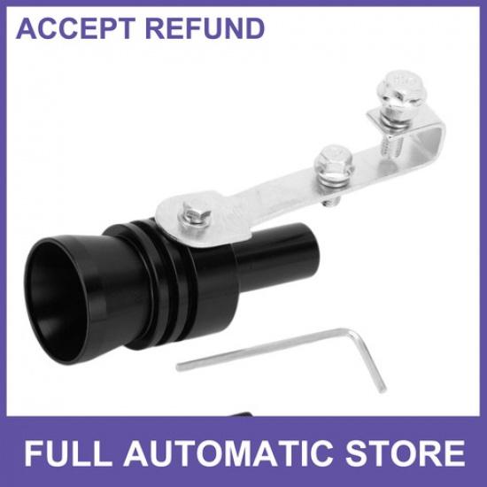 Turbo Sound Exhaust Muffler Pipe Whistle Rear Tailpipe XL Aluminum Black Set