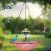 Fontana a Cascata per Uccelli da Giardino 3 Livelli Vasca Solare per Uccelli Sospesa per Colibrì Alimentata ad Energia Solare per Uccelli per Bere e Riposare Giardino Esterno Patio