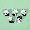 Japanese Manga Style Black and White Five Wu Xia Youjie Character Alloy Brooch Spell Will Be In the Metal Badge