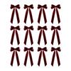12 Pièces Nœud Papillon Ruban Rouge Pour Arbre de Noël Fêtes Décorations de Noël Ornements Festifs DIY Fournitures de Fête à Domicile Cadeaux