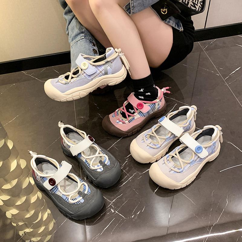 Ma Speedism 2025 new thick-soled ugly cute shoes women's summer niche design sense sports and leisure shoes Mary Jane single shoes