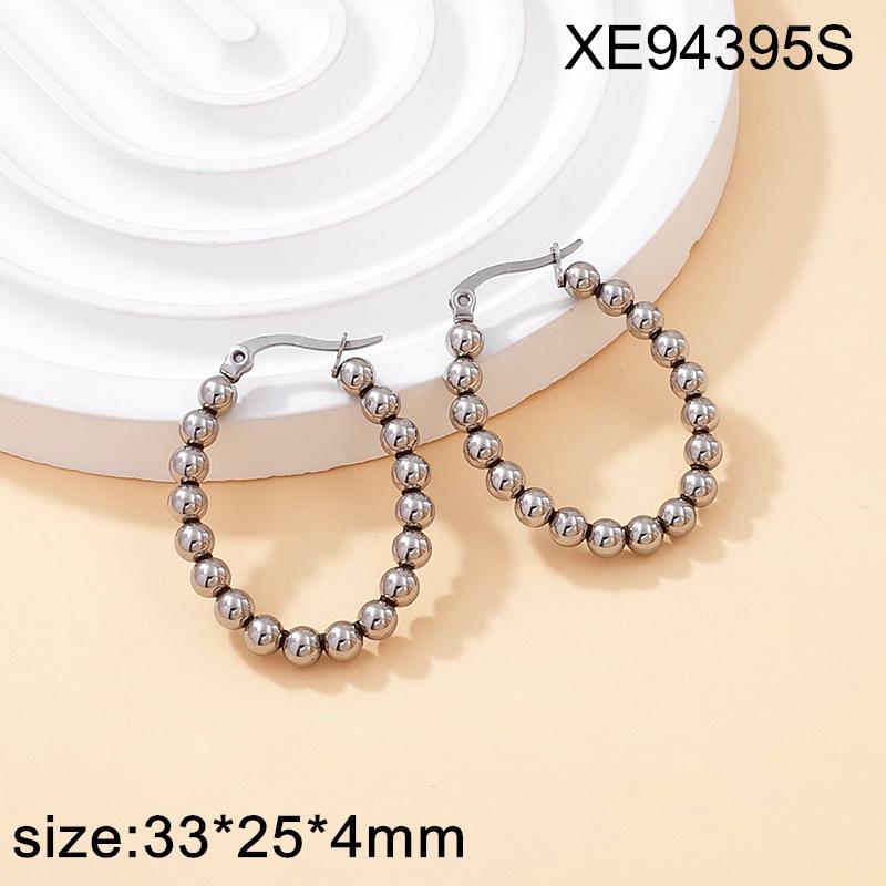 Gold Plated Geometric Titanium Steel Earrings for Women: Simple & Versatile Hot-Selling Accessories