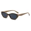 European Retro Cat Eye Narrow Frame Rivet Sunglasses for Outdoor Sun Protection