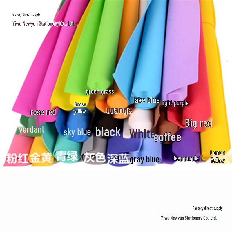 Colored Foam Paper Pack - 10 Sheets, 10 Colors - for Crafting & Origami
