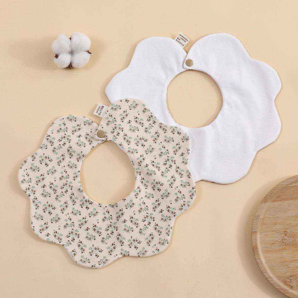 Newborn Anti-Spit Soft Petal Bib - Rotating Design