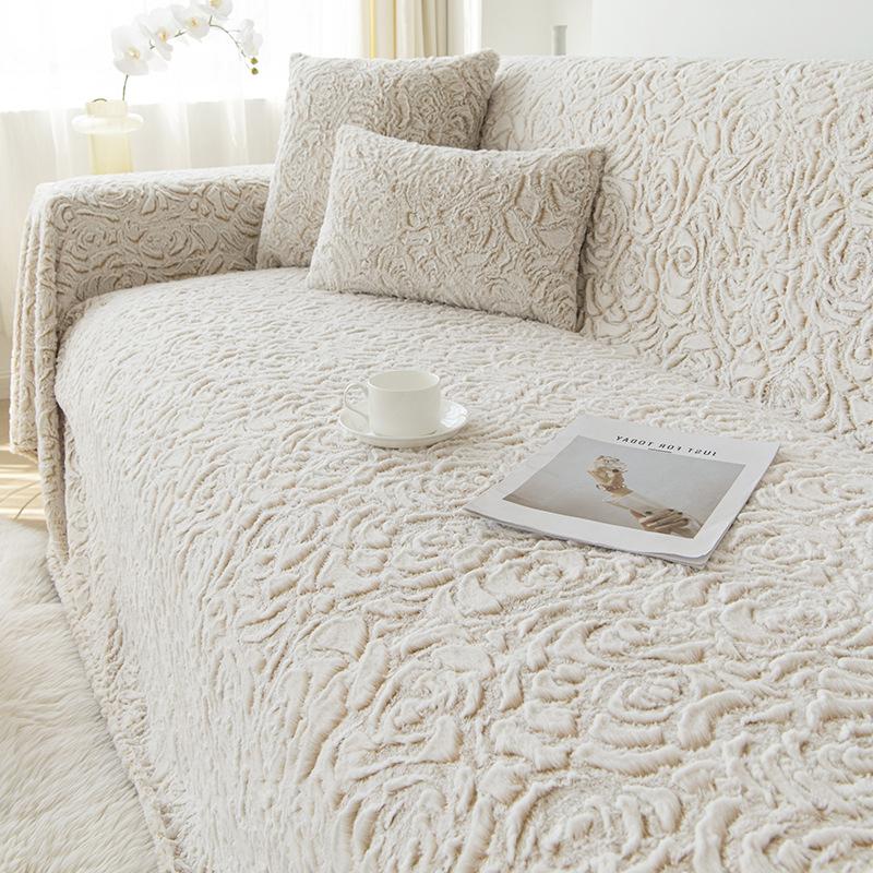 

Высококачественный легкий роскошный бархатный чехол для дивана с тиснением, ткань для осеннего и зимнего дивана, универсальный универсальный чехол, утолщенная подушка-одеяло 180*130cm