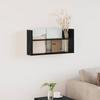 Magazine Shelf Black Oak Effect 60 x 12 x 30 cm Engineered Wood