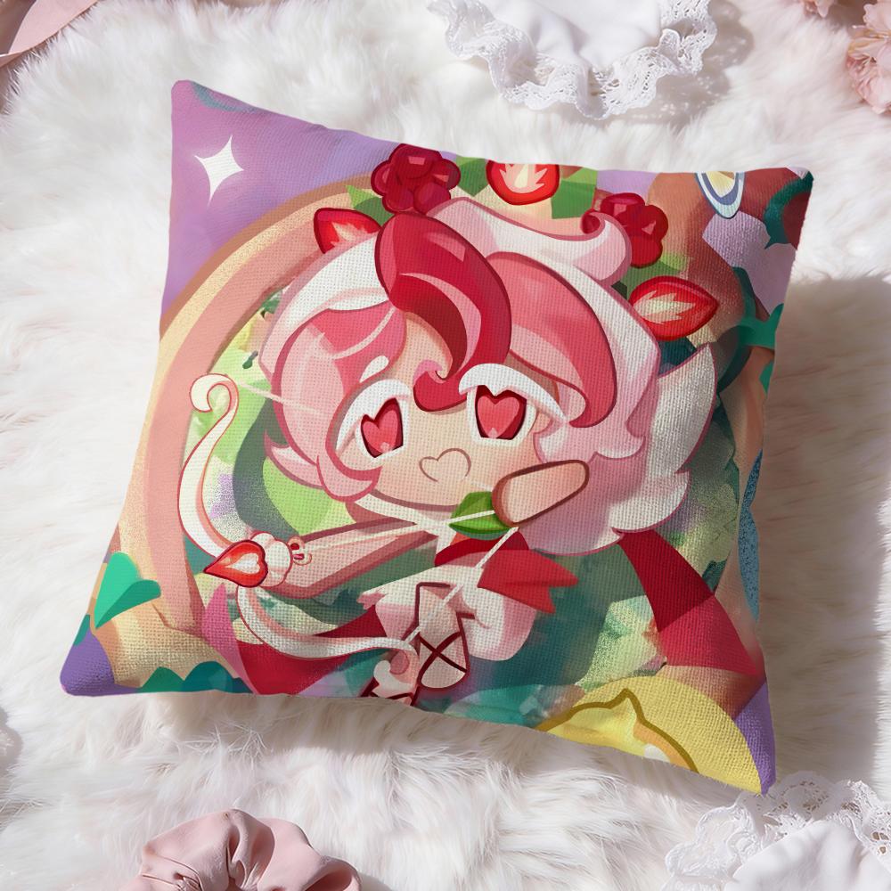 Popular C-Ccookie Run Kingdom Cushion Cover Soft Washable Pillow Case Multi-Scene For Couch Bed Travel Office Use