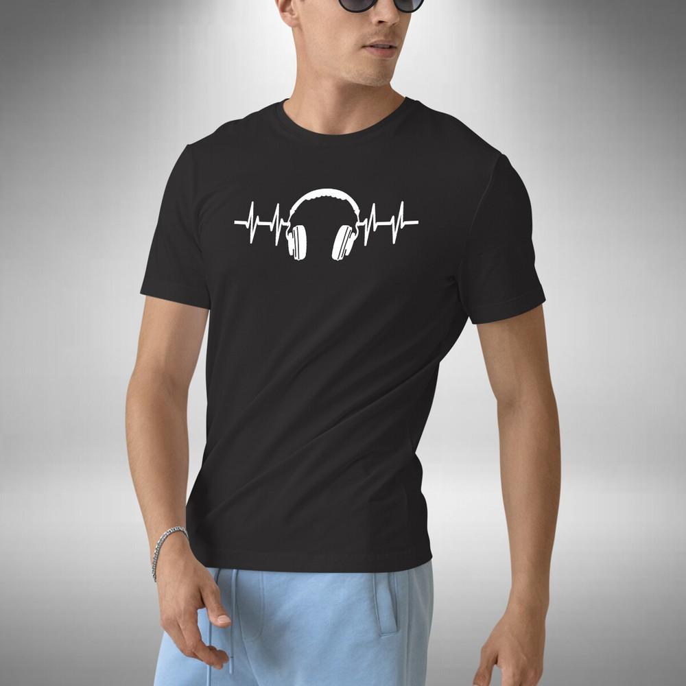 

Headphones Heartbeat T-Shirt Funny Music DJ Producer House Trance Small to 5XL XL